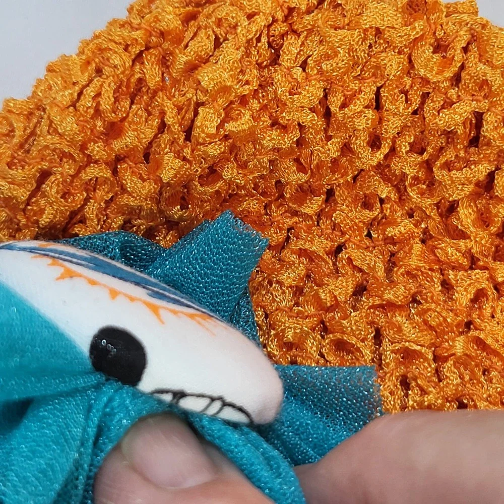 Miami Dolphins Baby Beanie Hat Orange Teal Crochet Flower Infant NFL Fan Gear
